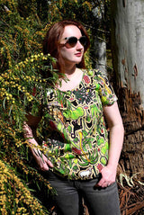 Tops and dresses with colourful Funky prints