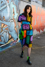 Black Insect Jars Smock Dress