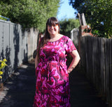 Cats & Crows Dress (Pink) - Strebor Clothing