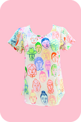 Colourful Print Top / Made in Australia