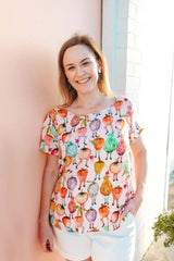 festival of fruit top / colourful quirky fashion