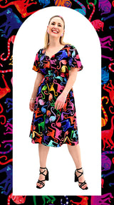Monkeys & Lemurs Dress - unique boutique brand like Gorman
