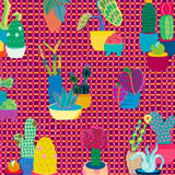 Pot Plant Print Dress