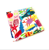 fish print / colourful bamboo swaddles
