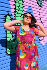 Plant Lady Dress / Pot Plant print