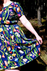Wonderland blooms skirt with pockets - made in Australia 
