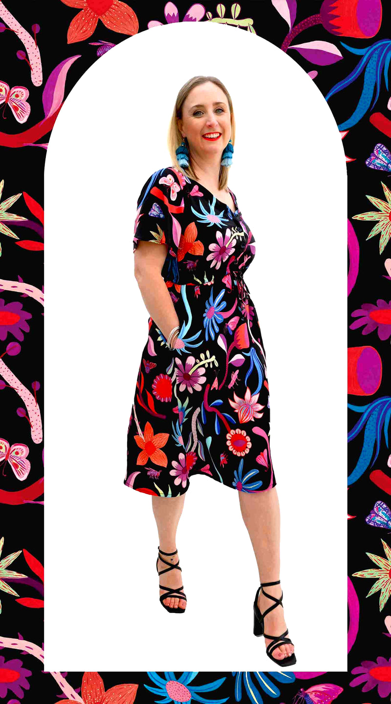Desert Floral Dress - Strebor Clothing