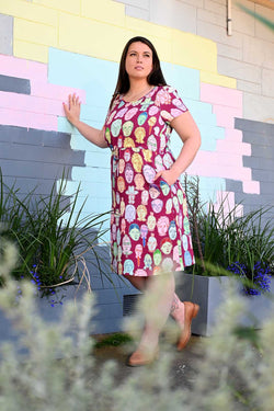 Colourful Dress with Pockets  / Made in Australi 