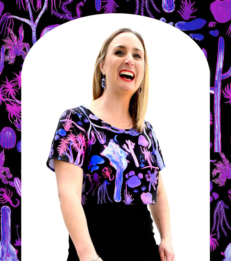 Violet Palm Springs Top - Strebor Clothing