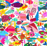colourful tropical fish print baby swaddle