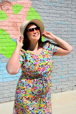 Wave Pool Dress | colourful teacher dresses